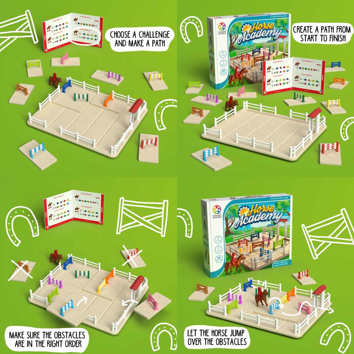 Horse Academy Show Jumping Path Logic Puzzle Game