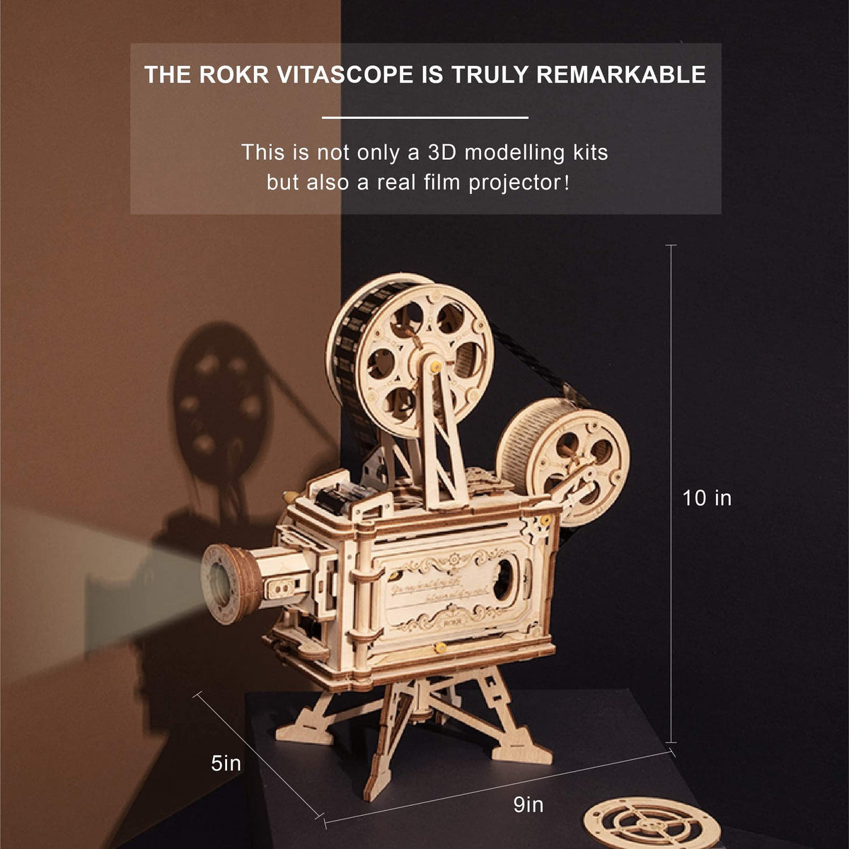 3D Wooden Mechanical Vitascope Model Building Puzzle Kit