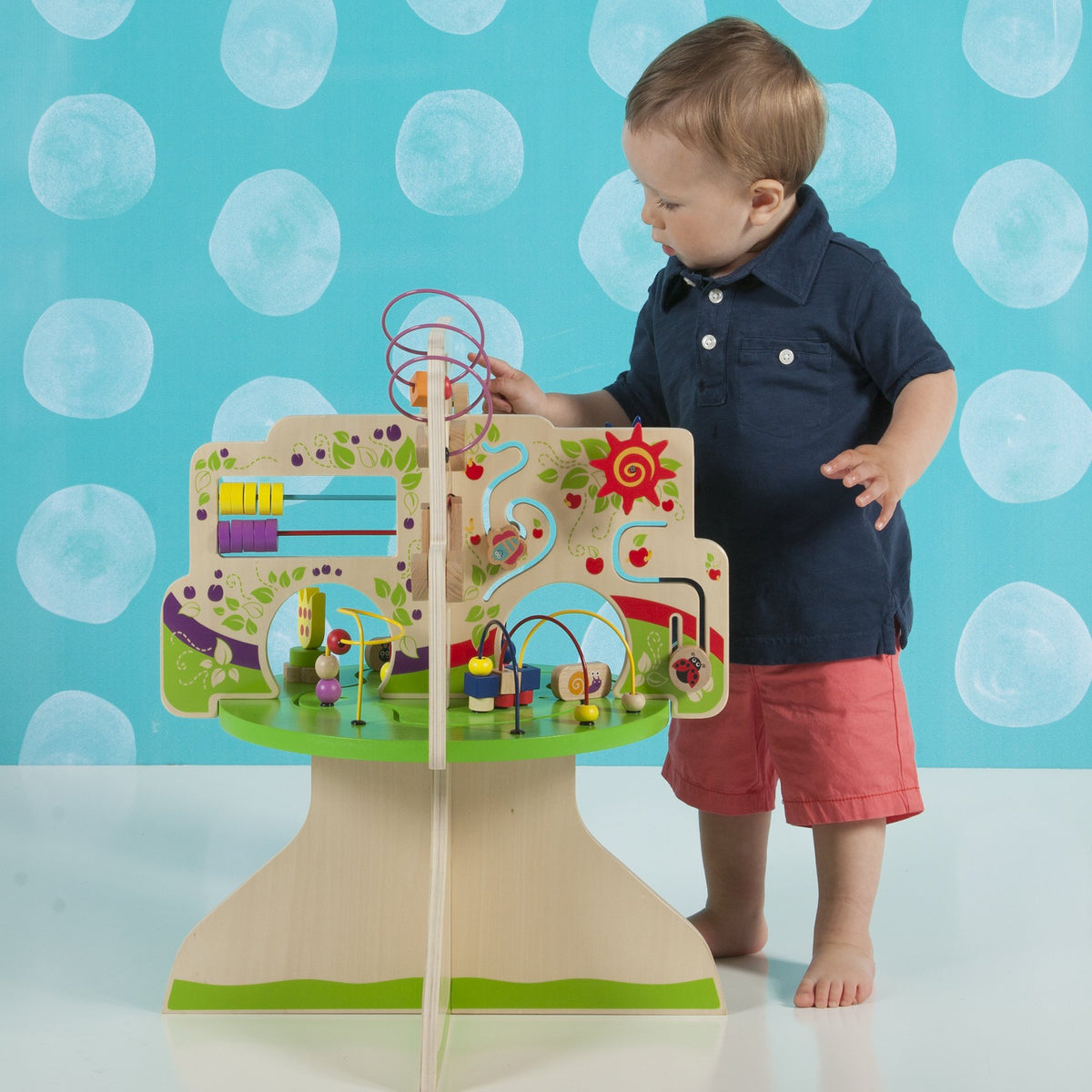 Tree Top Adventure Wooden Activity Center for Toddlers