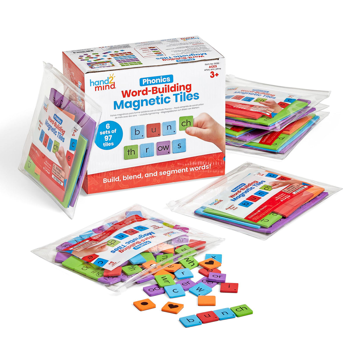 Phonics Word Building Magnetic Letter Tiles Set of 6