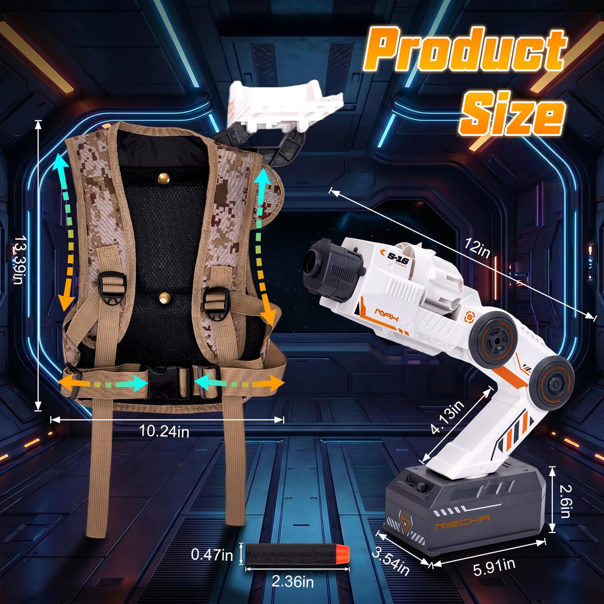 Smart Tracking Mechanical Arm with Remote Control 30 Foam Darts