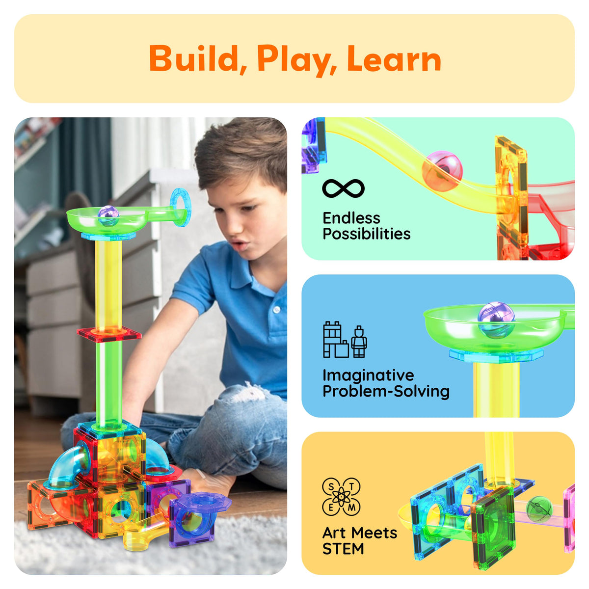 Marble Run Race Track Building Set