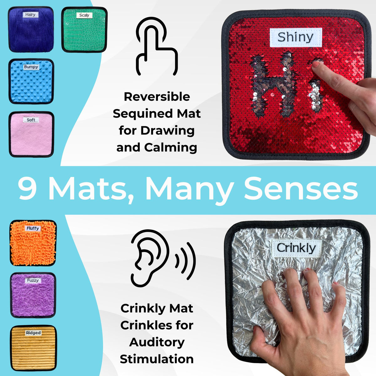 Labeled Sensory Mats Early Learning Activity Set