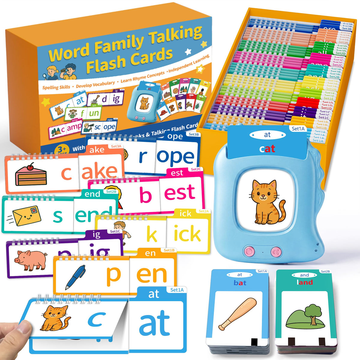 Phonics Flip Book and Word Family Learning Set