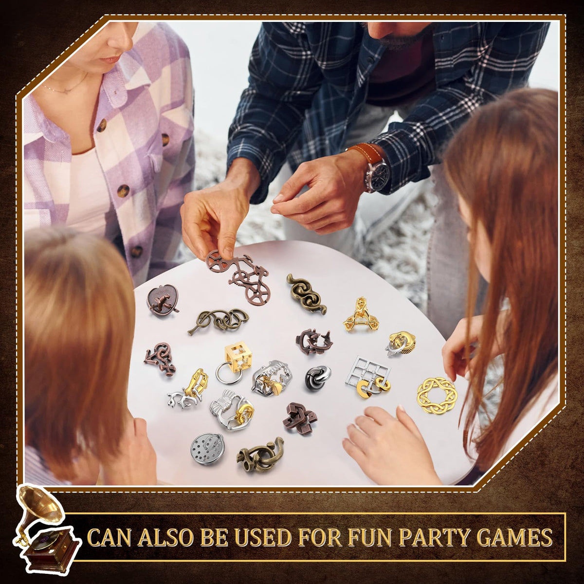 Metal Brain Teaser Puzzle Set 48 Pieces for Adults
