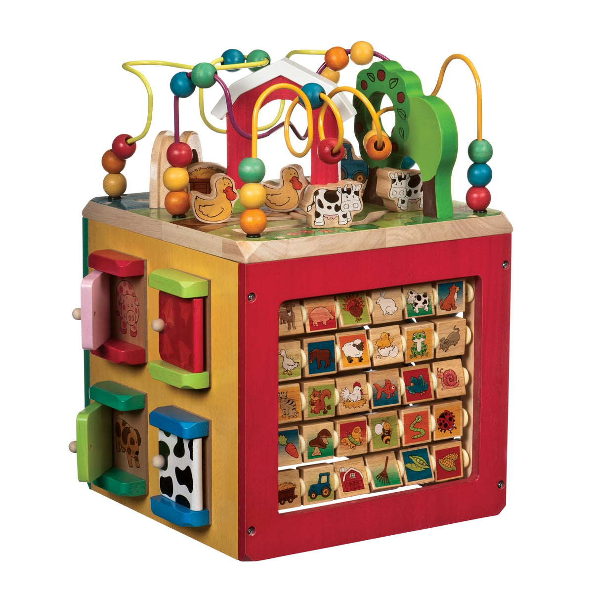Wooden Activity Cube and Learning Activity Center