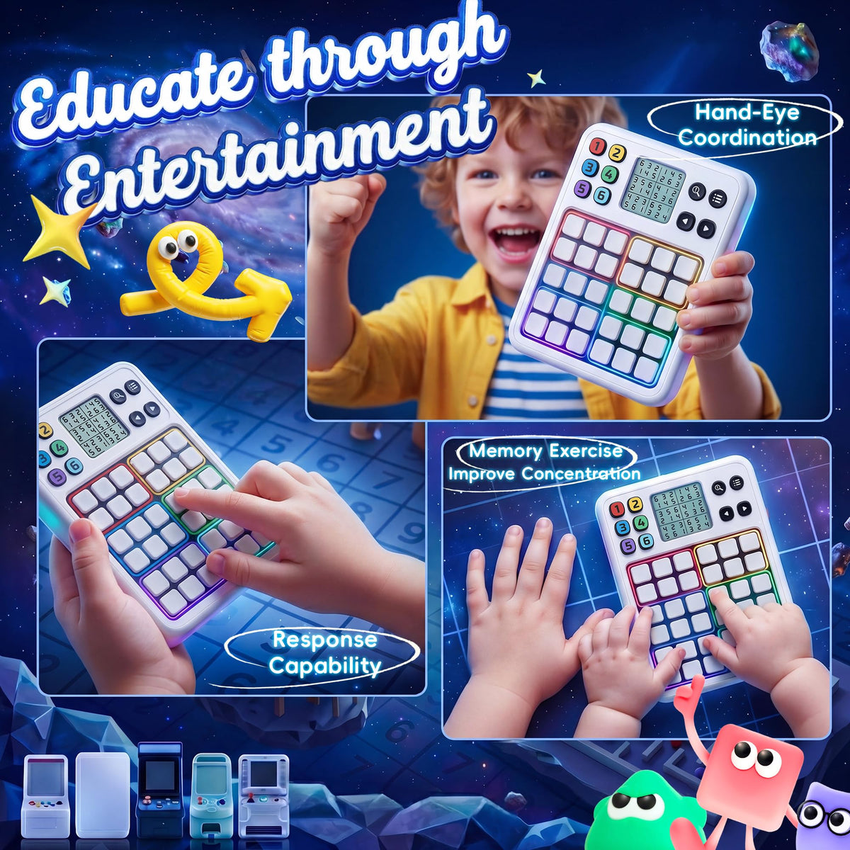 Smart Color Sudoku Electronic Brain Teaser Puzzle Game