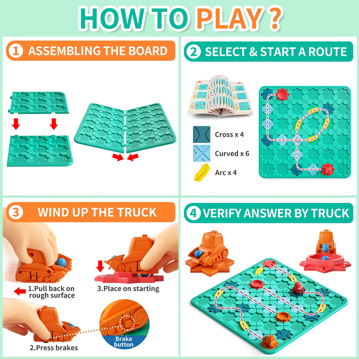 Logical Road Builder STEM Puzzle Learning Set for Kids