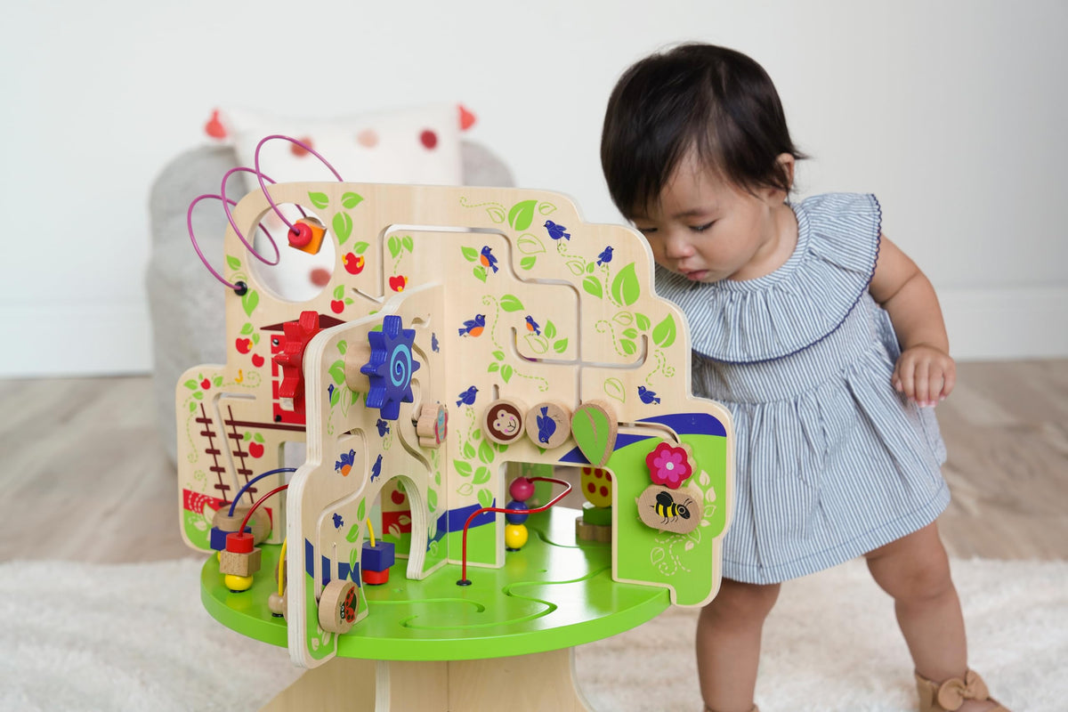 Tree Top Adventure Wooden Activity Center for Toddlers