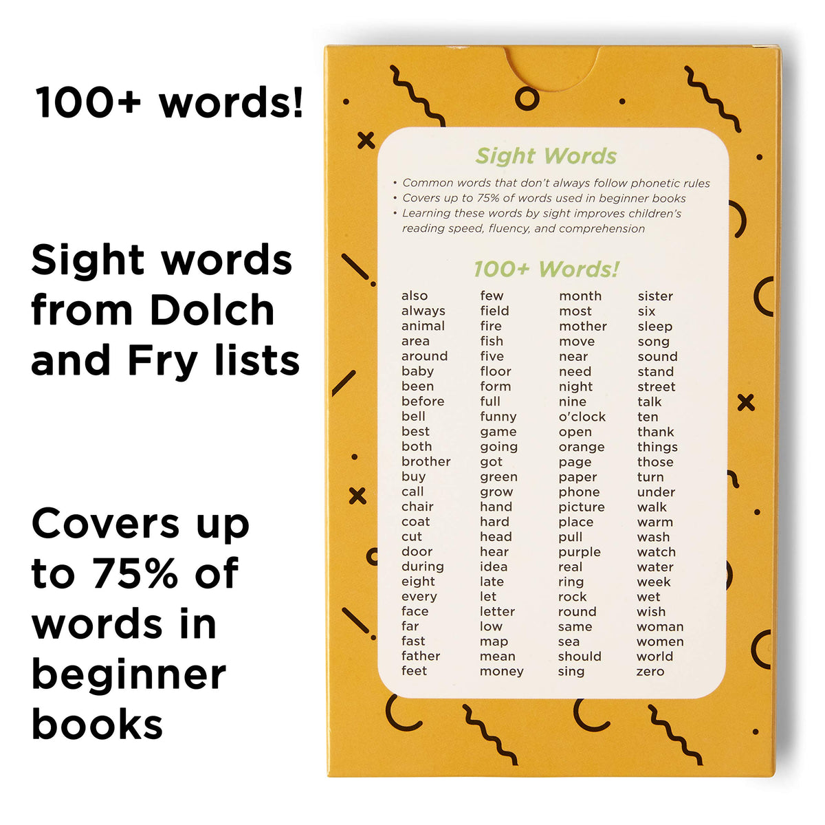 Pre K Sight Words Flash Cards 100 High Frequency Words