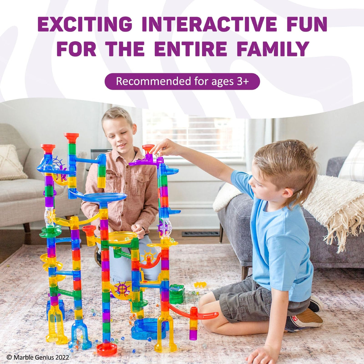 Translucent Marble Run Maze Track Building Set