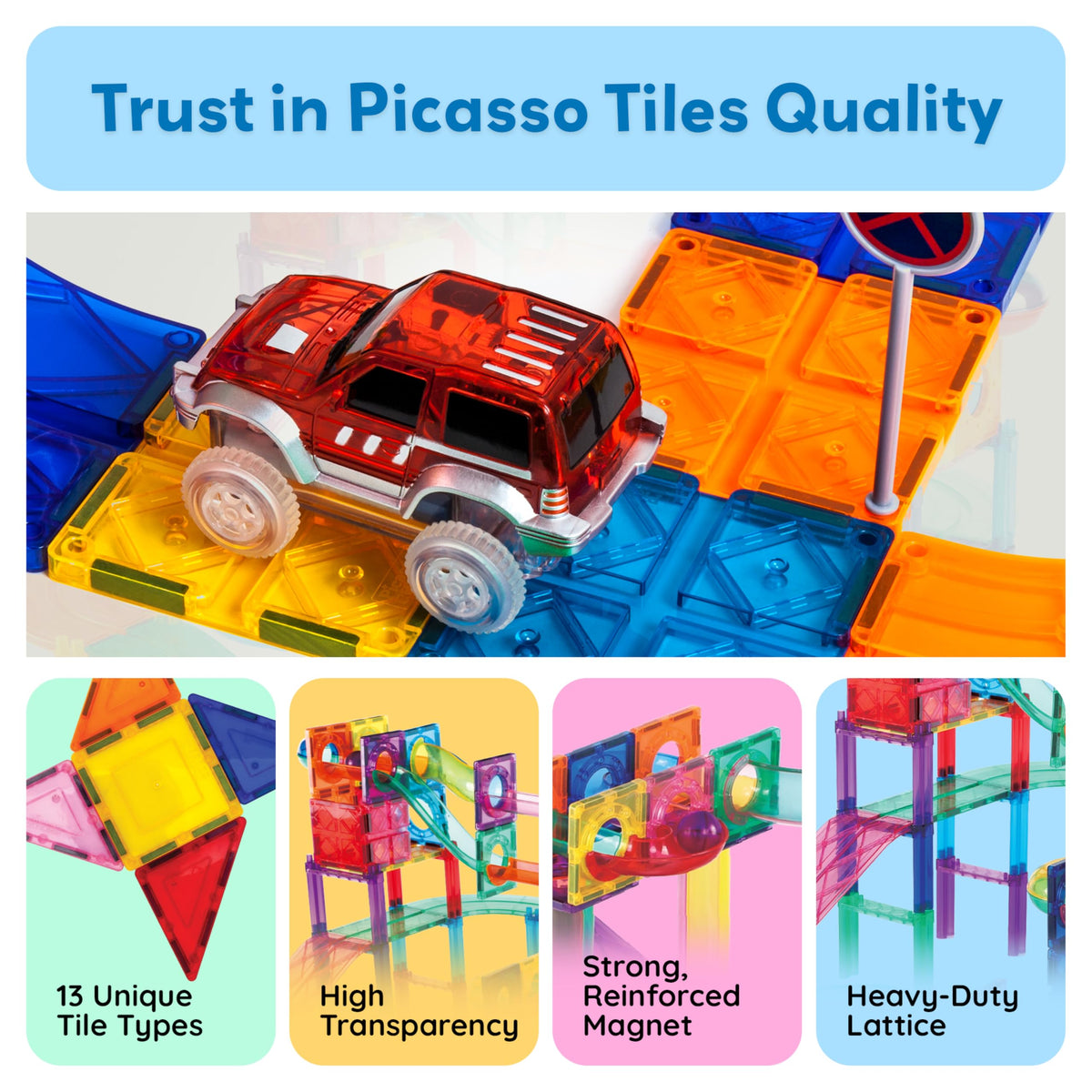 Magnetic Building Tiles Learning Set