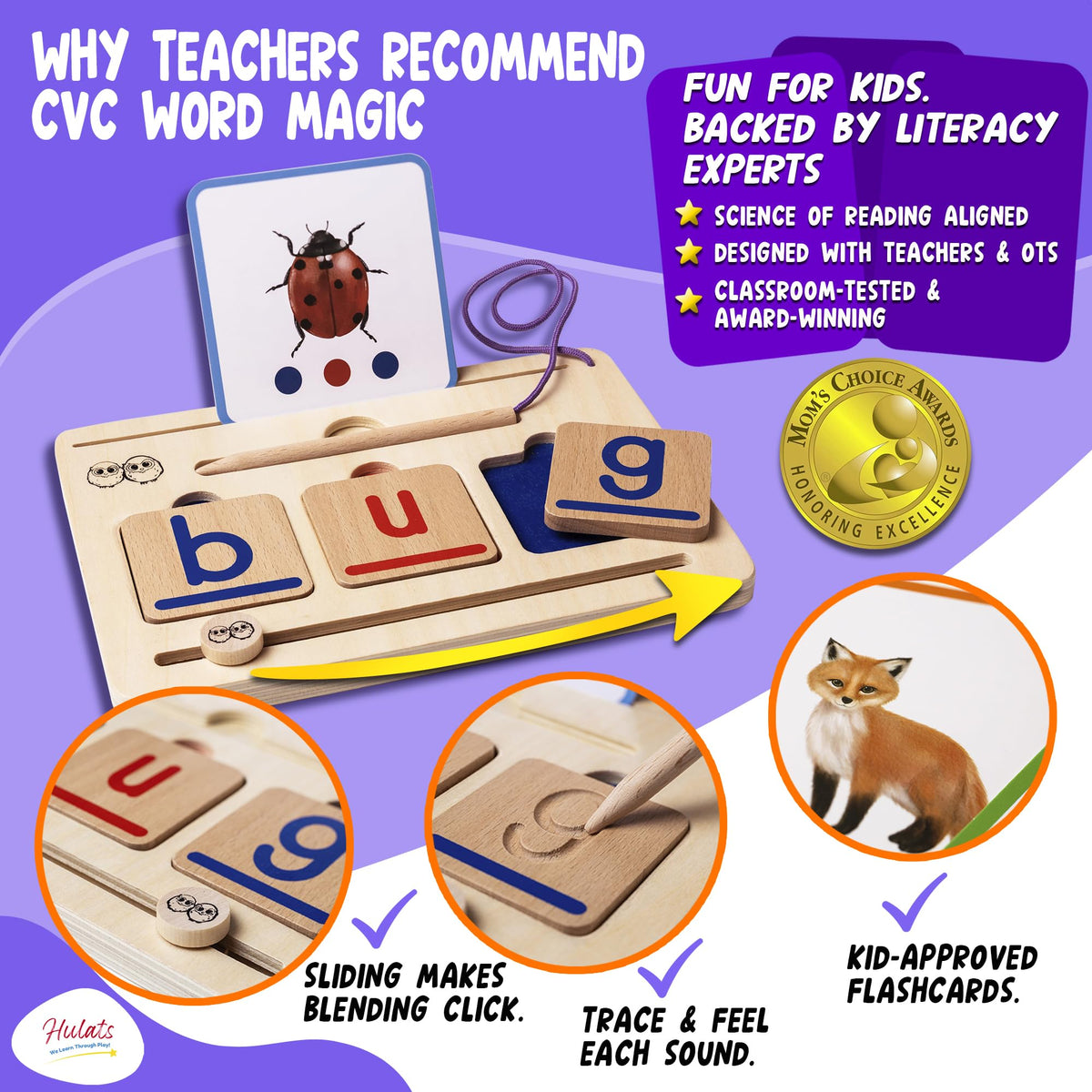 CVC Word Phonics Reading Learning Set for Toddlers