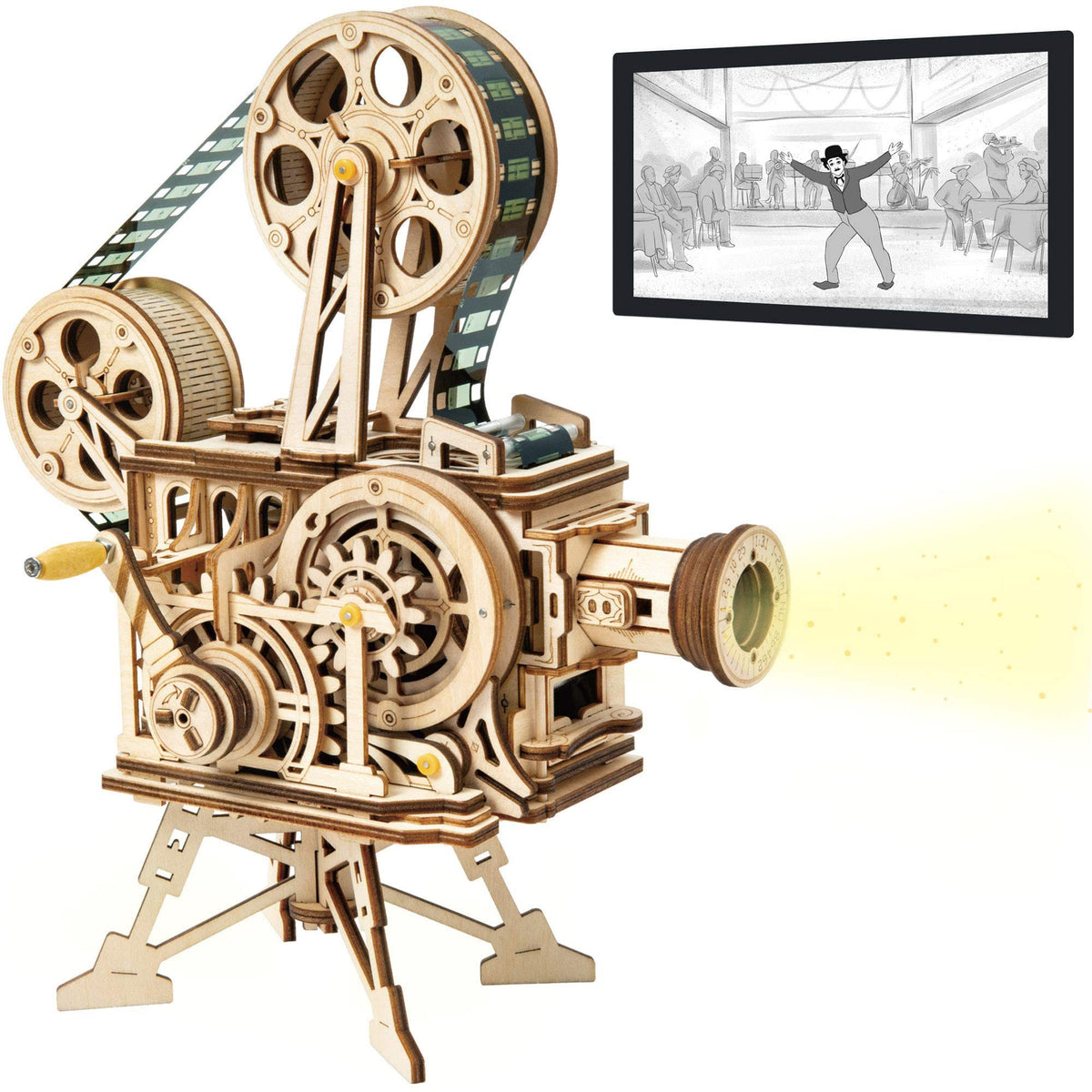 3D Wooden Mechanical Vitascope Model Building Puzzle Kit