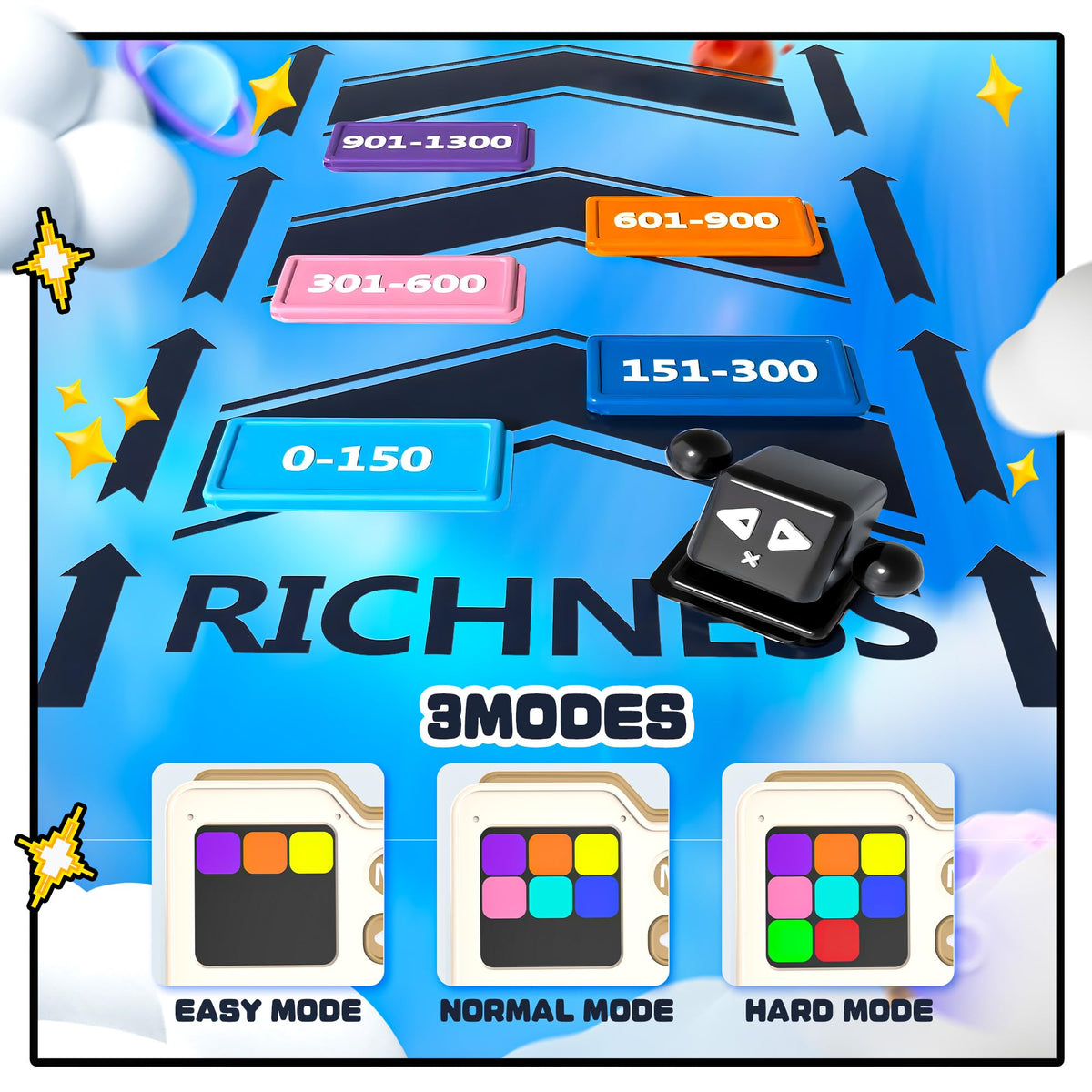 Brain Teaser Sliding Puzzle Game with 1000 Challenges