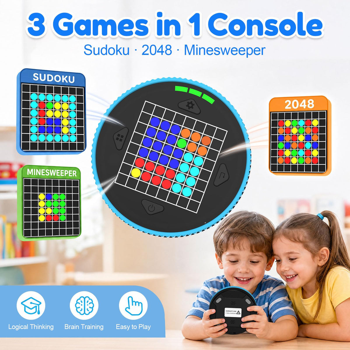 3 in 1 Electronic Sudoku Handheld Puzzle Game