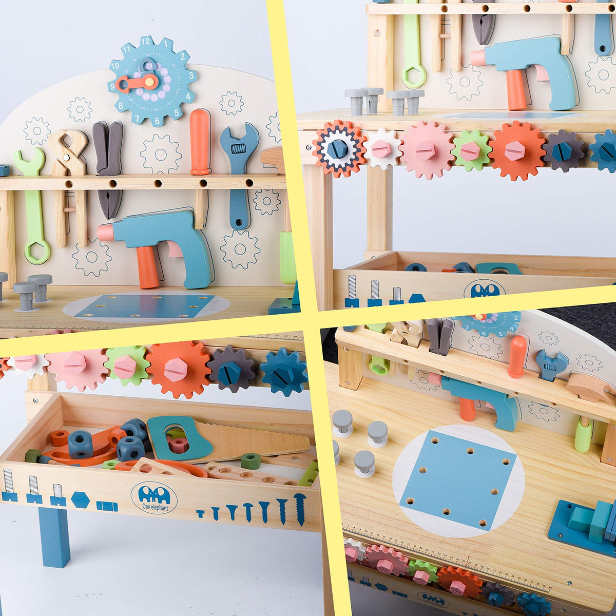 Wooden Tool Bench Workshop Construction Set for Kids