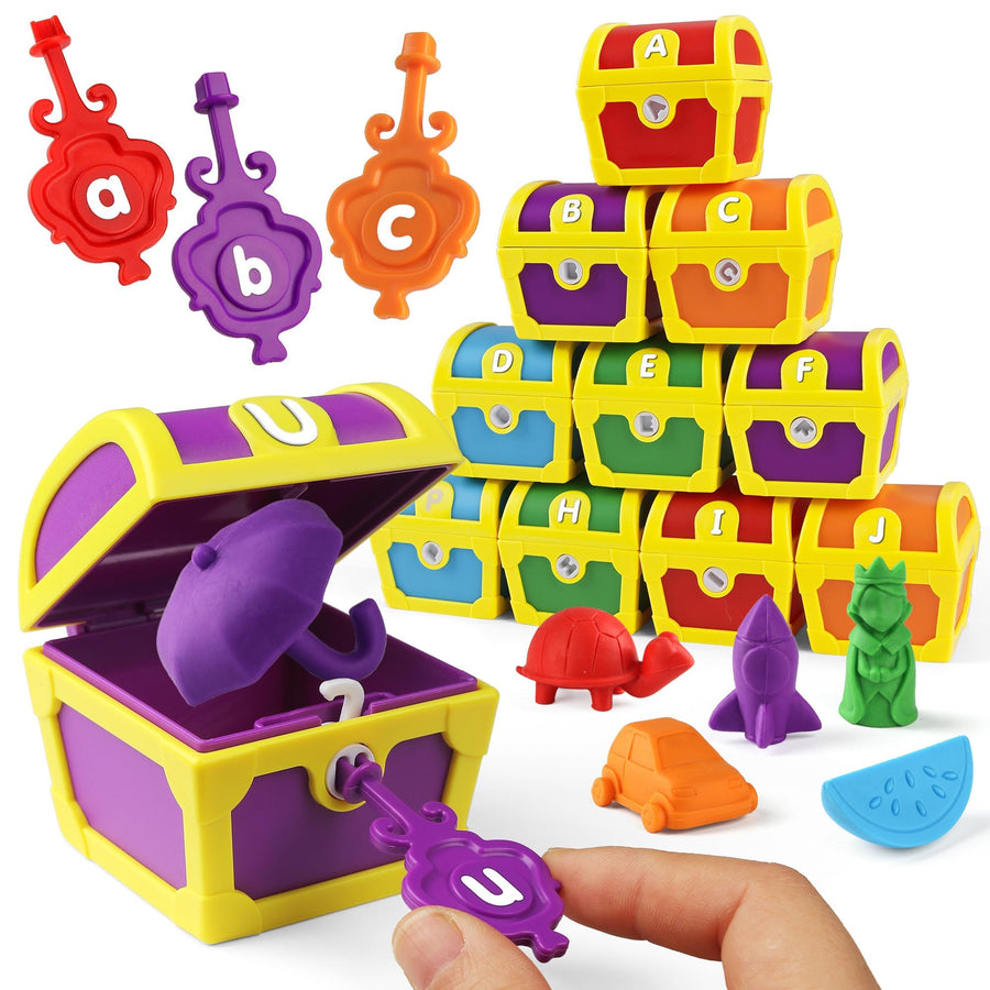 Alphabet Letter Matching Locks and Keys Learning Set