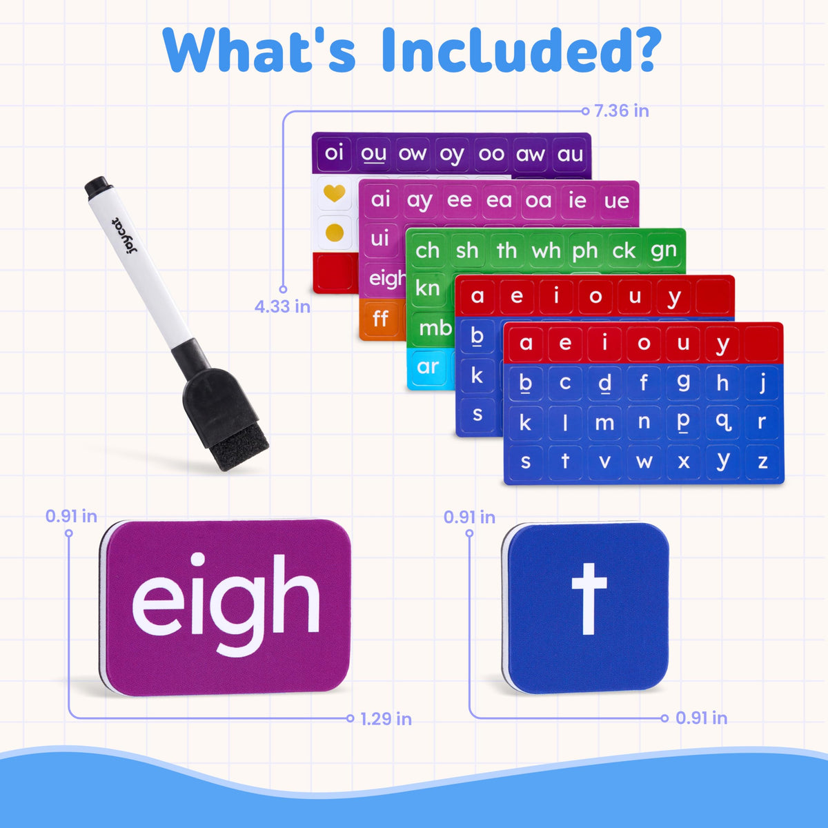 Magnetic Phonics Letter Tiles Learning Set