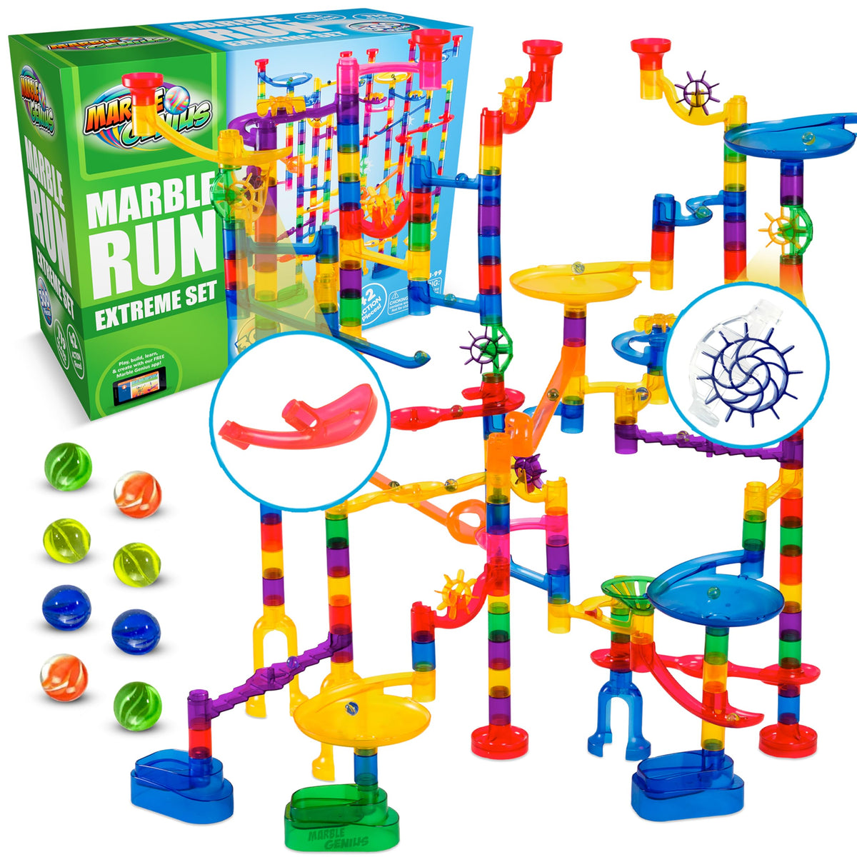 Translucent Marble Run Maze Track Building Set