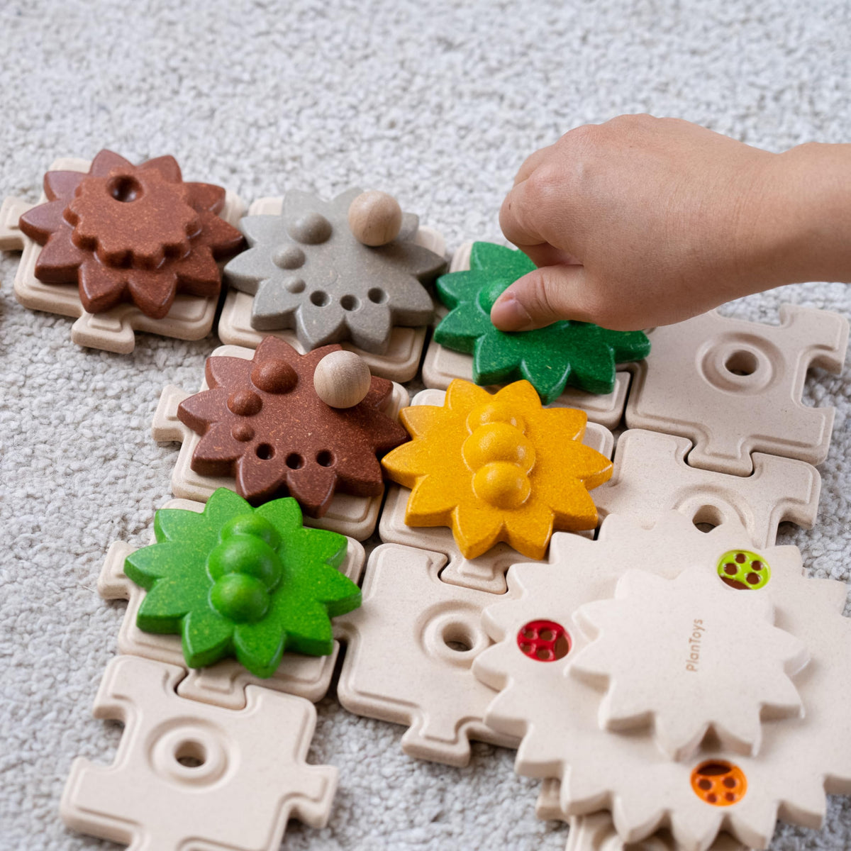 Wooden Construction Gears Puzzle Tool Learning Set