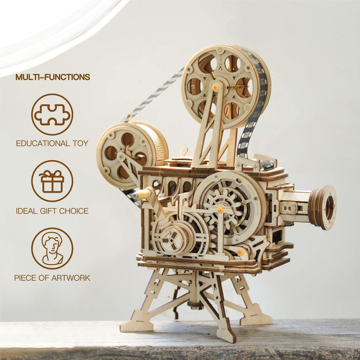 3D Wooden Mechanical Vitascope Model Building Puzzle Kit