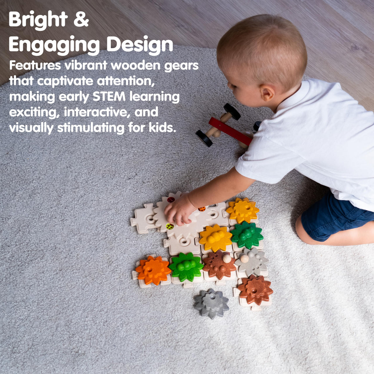 Wooden Construction Gears Puzzle Tool Learning Set