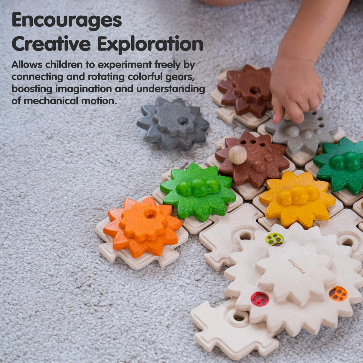 Wooden Construction Gears Puzzle Tool Learning Set