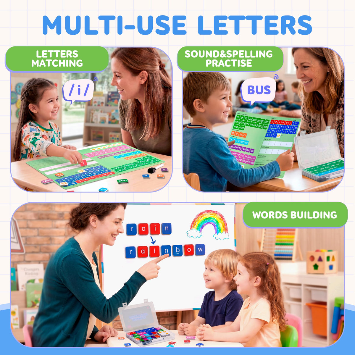 Magnetic Phonics Letter Tiles Learning Set