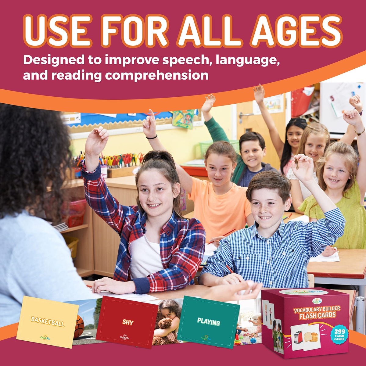 Vocabulary Builder Flash Cards 300 Educational Photo Cards