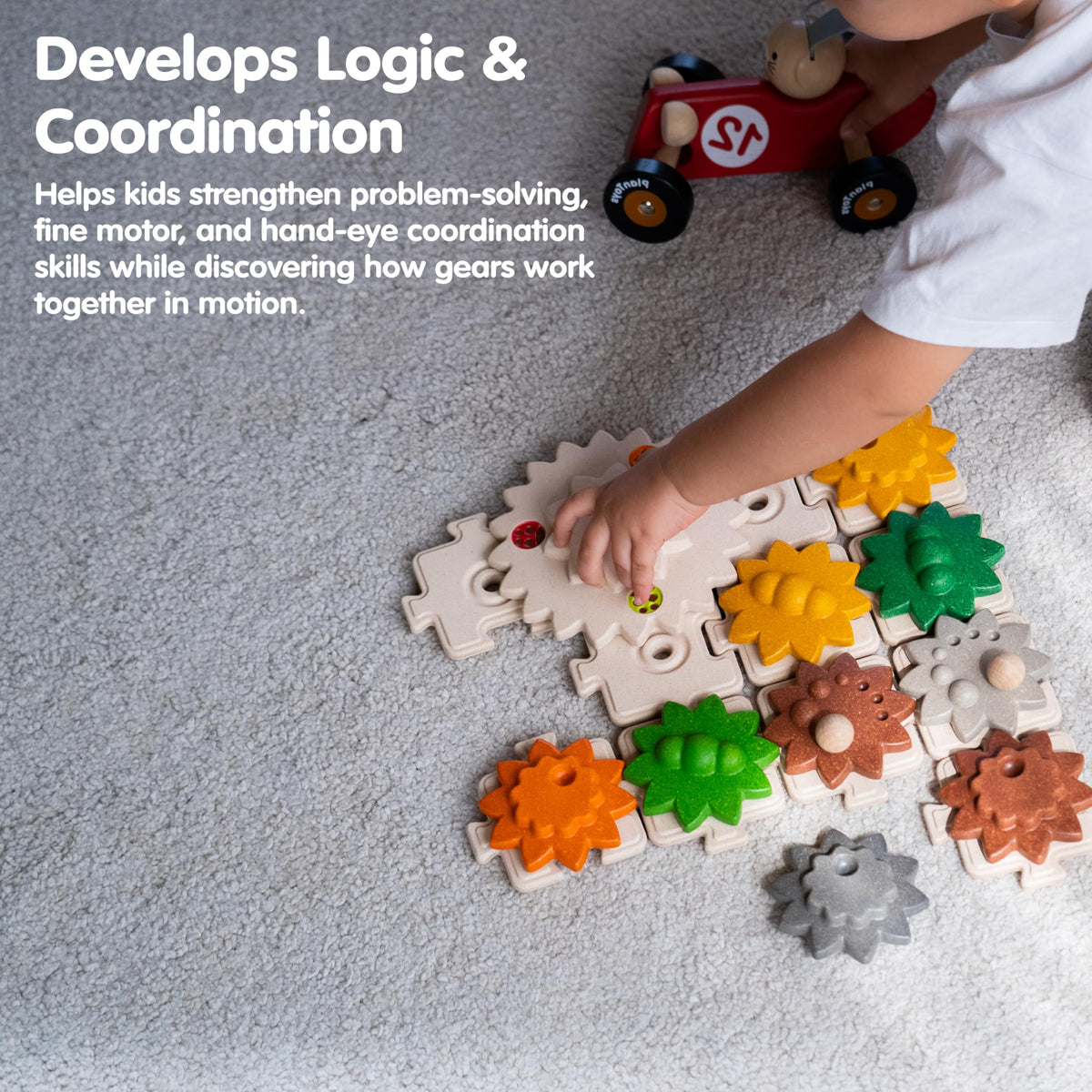 Wooden Construction Gears Puzzle Tool Learning Set