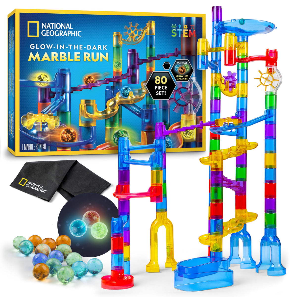 Glow in the Dark Marble Run STEM Construction Set
