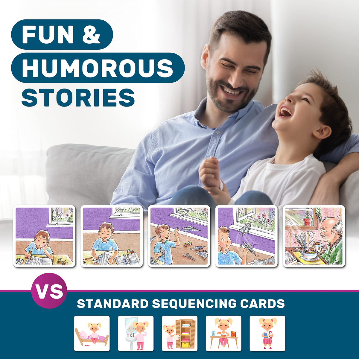 Story Cues Sequencing Cards for Language Learning Skills