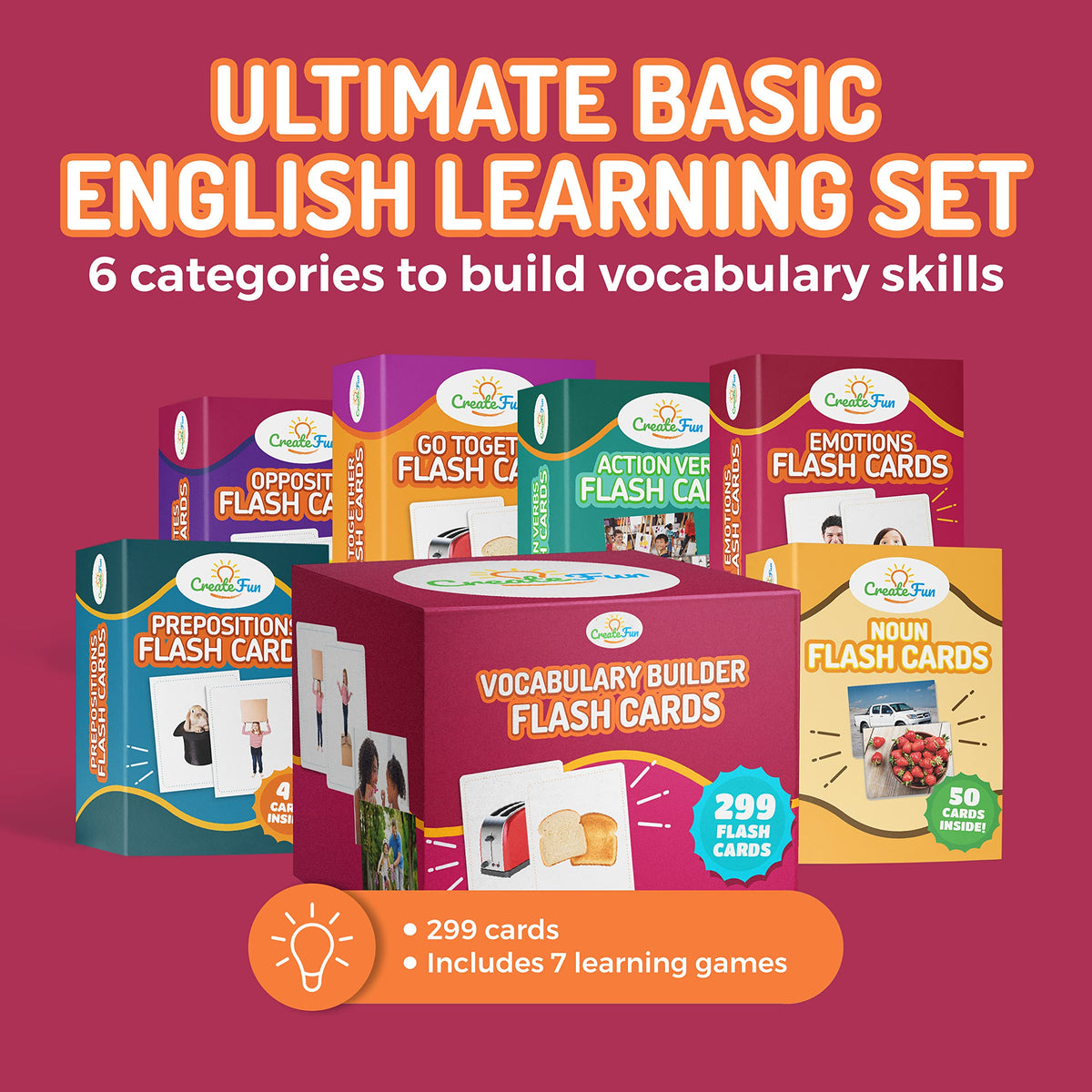 Vocabulary Builder Flash Cards 300 Educational Photo Cards