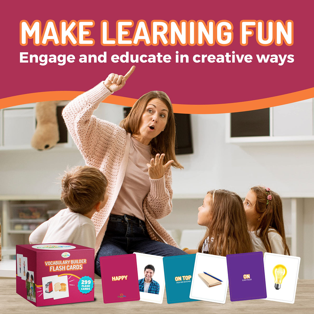 Vocabulary Builder Flash Cards 300 Educational Photo Cards